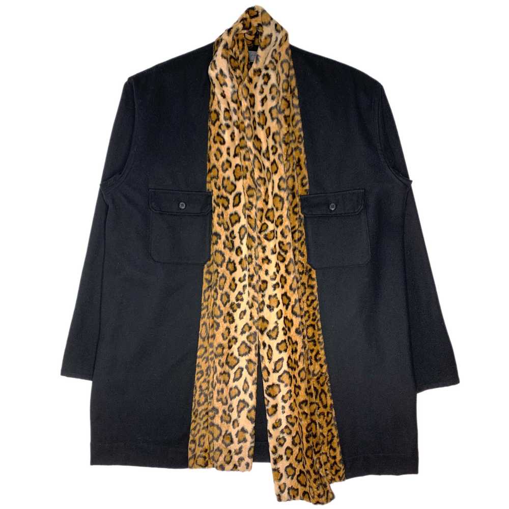 Yohji Yamamoto Leopard Shawl Wool Jacket - image 1