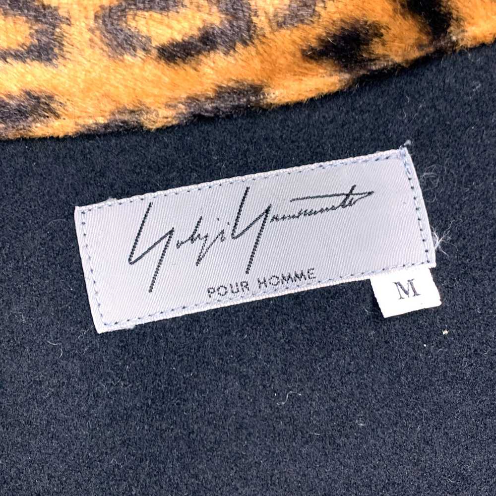 Yohji Yamamoto Leopard Shawl Wool Jacket - image 5