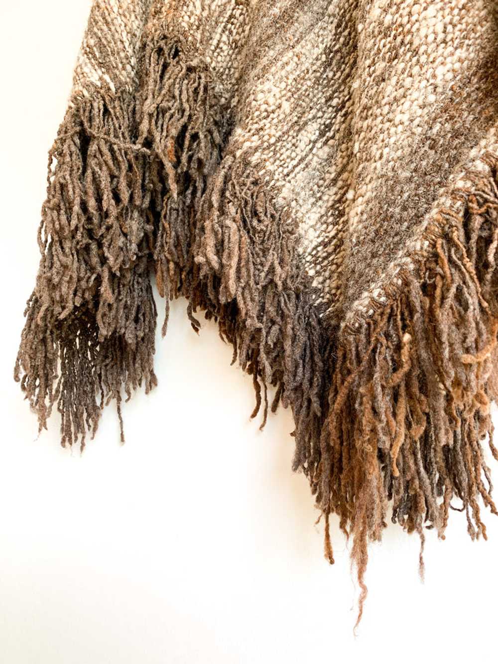 Hand Woven Artisan Fringe Poncho - image 3