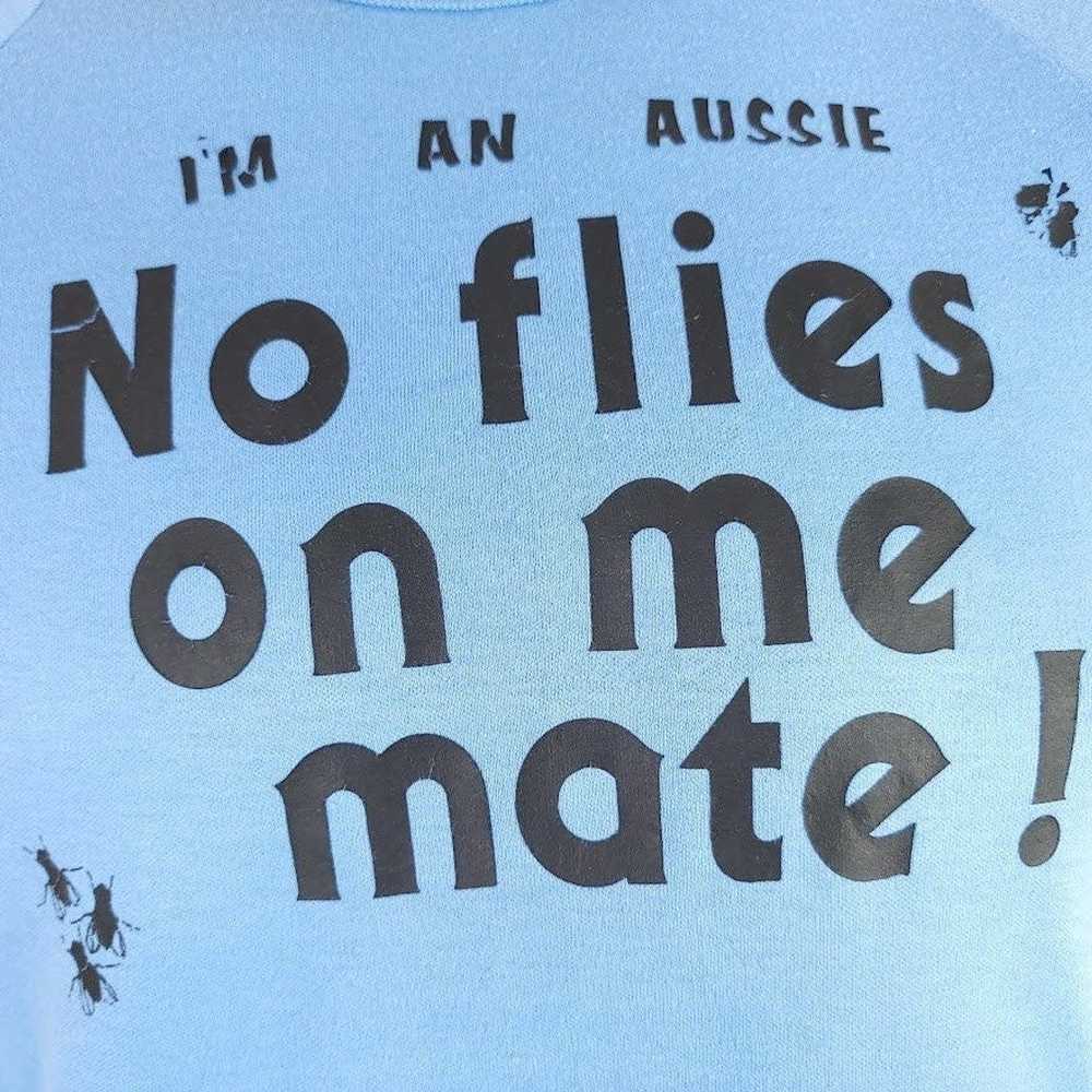 Vintage Im An Aussie T Shirt Vintage 80s No Flies… - image 2