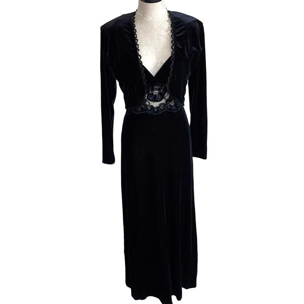 Vintage Sagaie Paris Womens Maxi Dress Jacket Set… - image 1