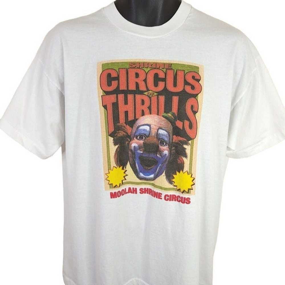 Vintage Circus Of Thrills Clown T Shirt Vintage 9… - image 1