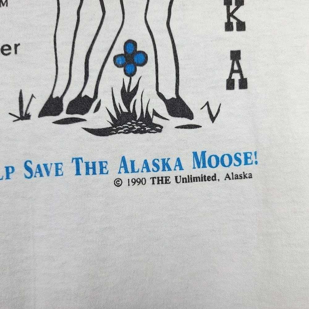 Vintage Moose Nugget Flowers T Shirt Vintage 90s … - image 3