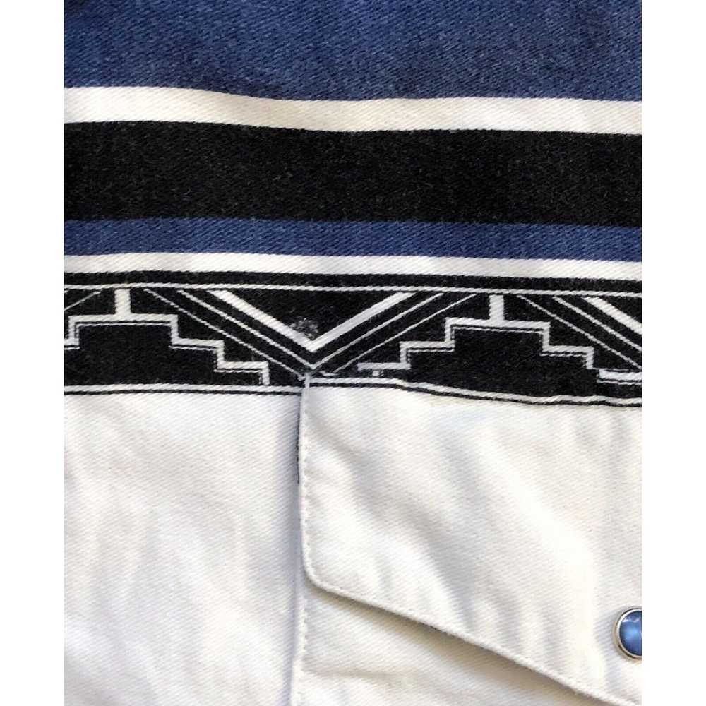 Roper Roper Pearl Snap Shirt - Blue Black White S… - image 4