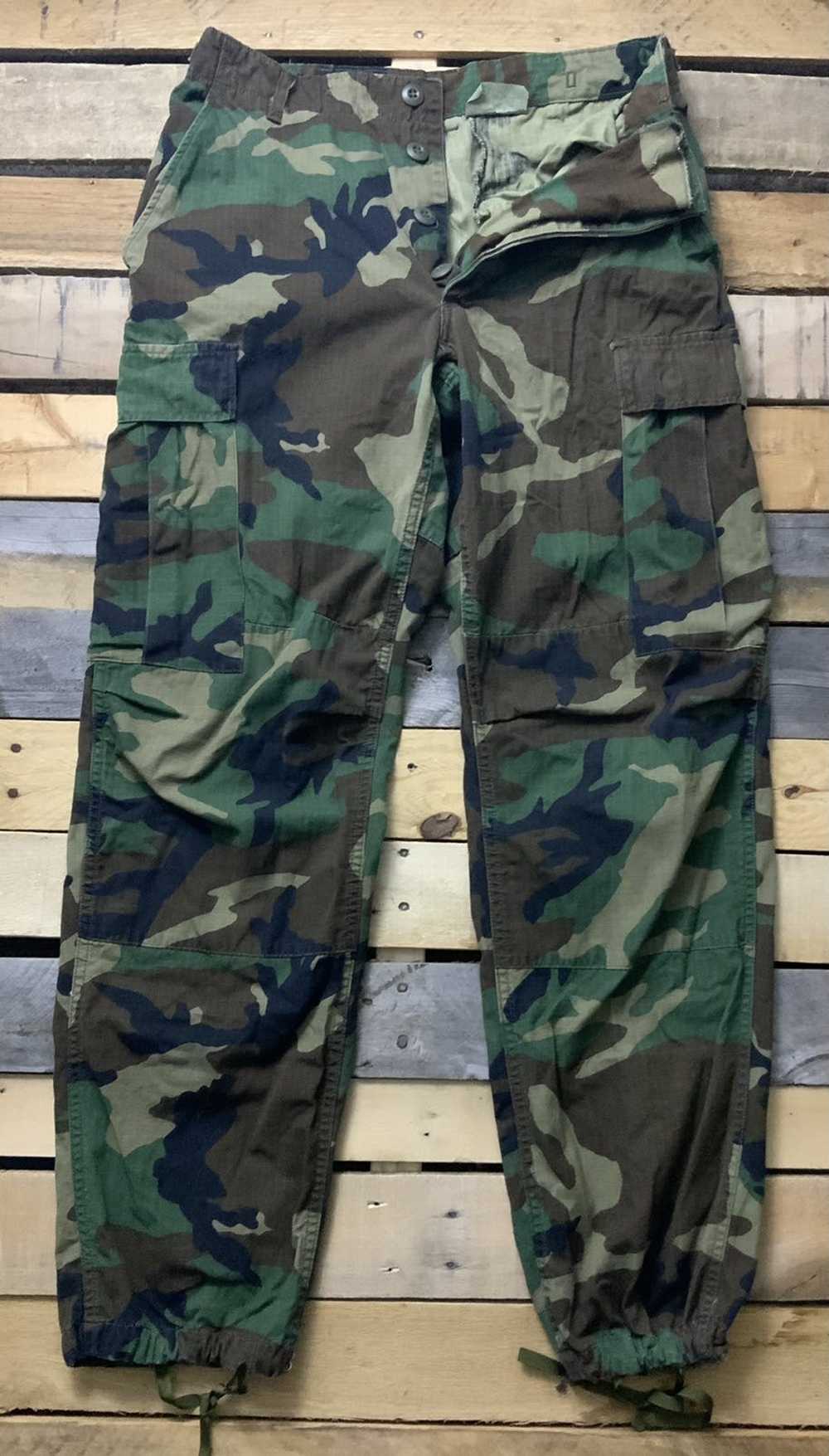 Military × Vintage Used Military Camouflage Cargo Pan… - Gem