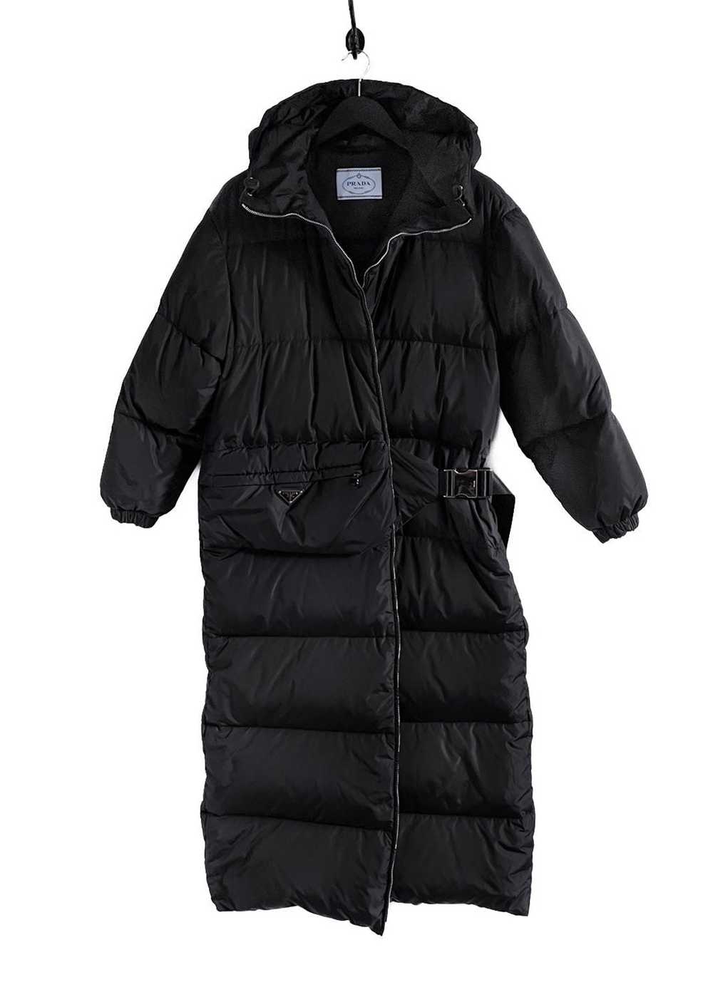 Prada Prada 2019 Black Re-Nylon Belted Down Jacket - image 1