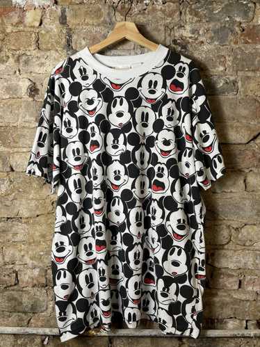 Mickey Mouse 90s Mickey AOP Tee Sz XL Used