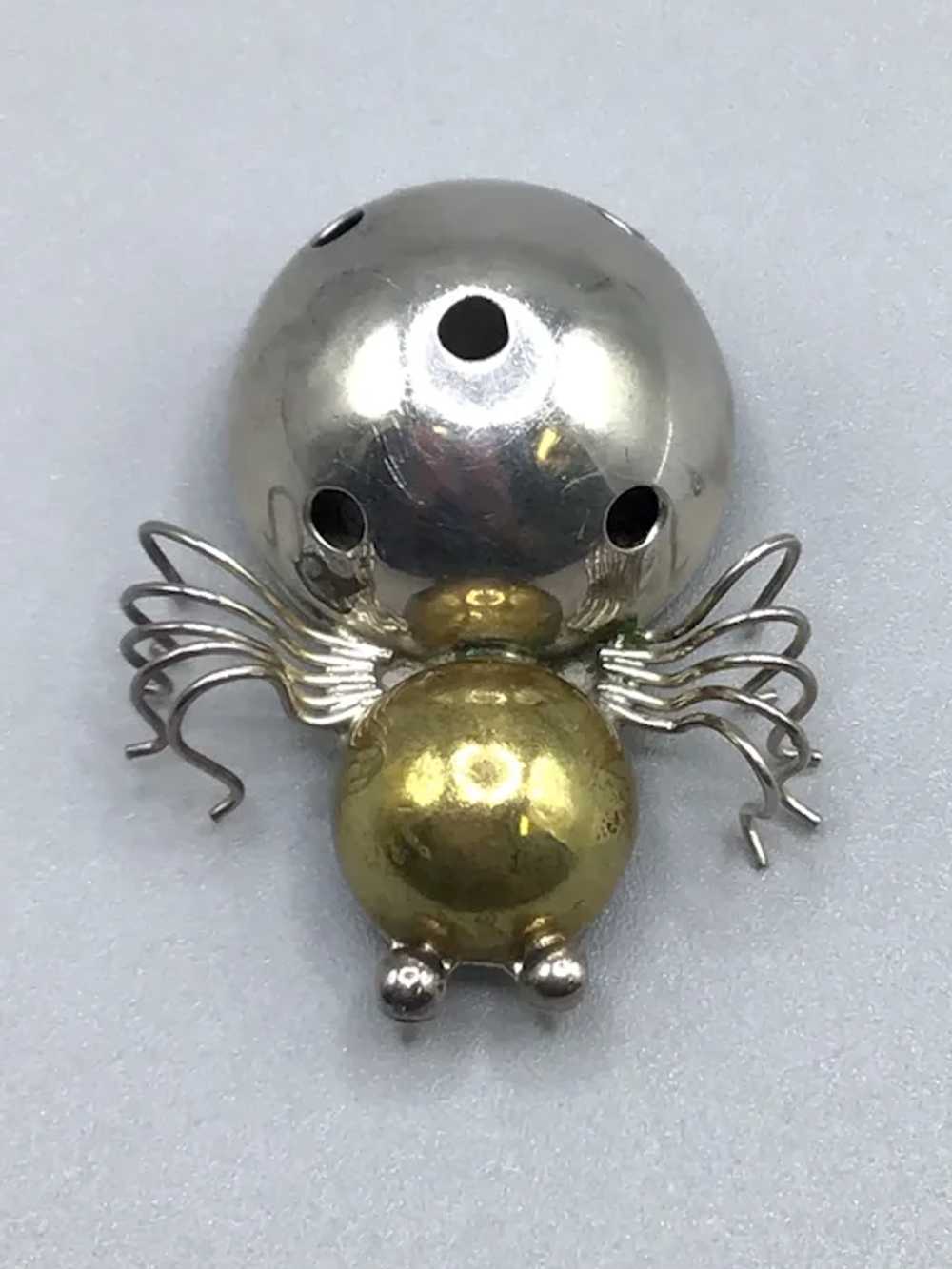 Spider Pin Brooch Vintage Taxco Mexico Sterling S… - image 6