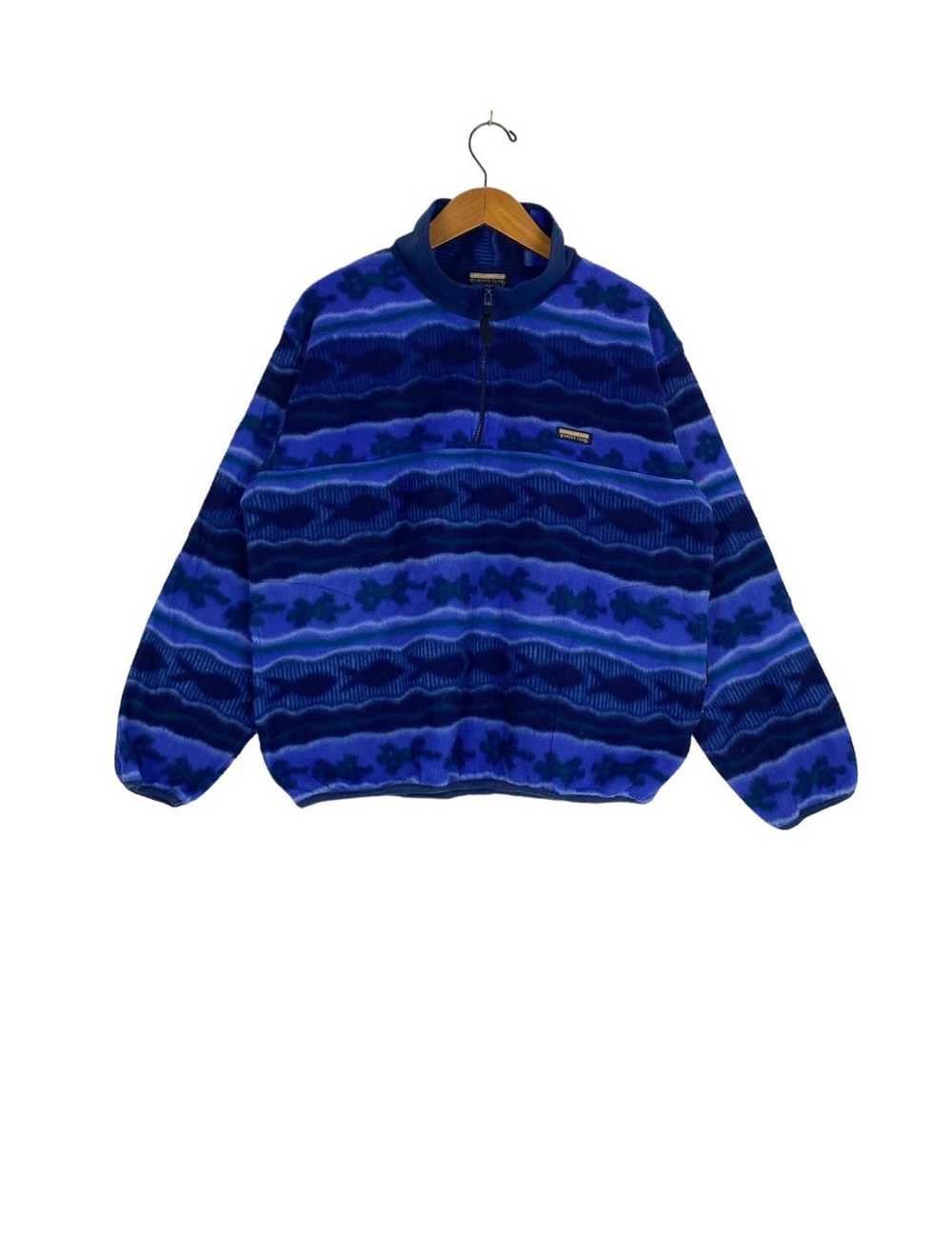 Vintage Rare‼️ Varsity Club Fleece Pullover Aztec… - image 1