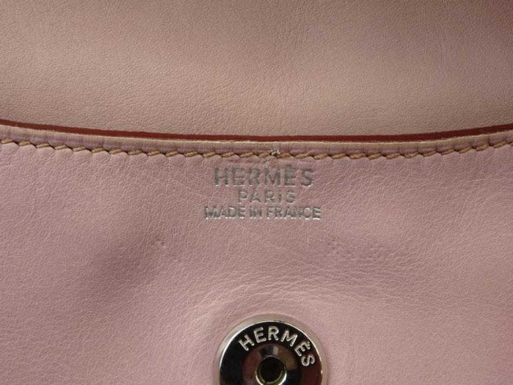 Hermes Hermès Rose Swift Leather Rio Clutch 221345 - image 7