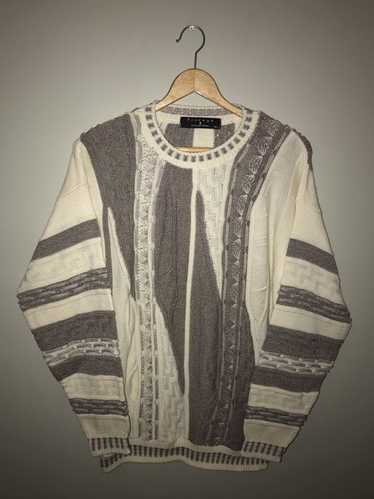 Vintage Vintage Coogi Style Textured Tonal Cream S