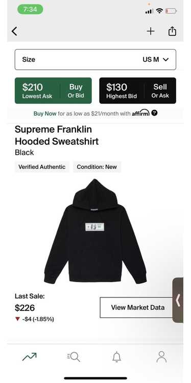 Supreme Supreme Franklin Hooded Sweatshirt