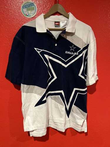 DALLAS COWBOYS POLO SHIRT-NIKE AUTHENTIC-ADULT LARGE-GREY & WHITE NWT-$65  RETAIL