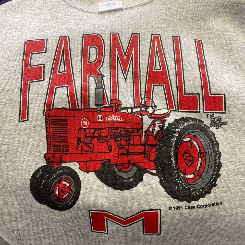 Vintage Vintage McCormick Farmall Tractor Crewnec… - image 4