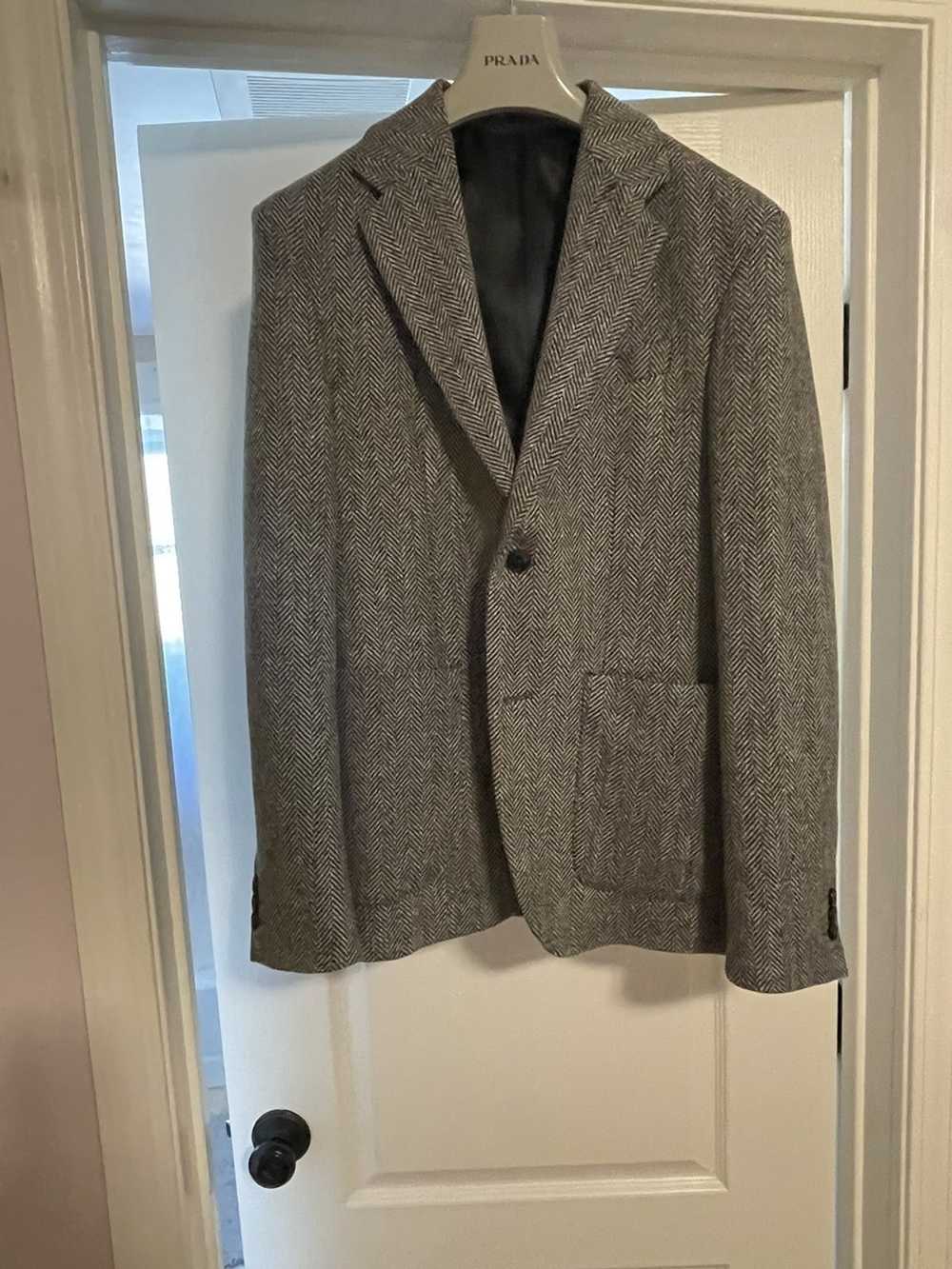 Zara Zara grey herringbone sport coat / blazer (1… - image 1