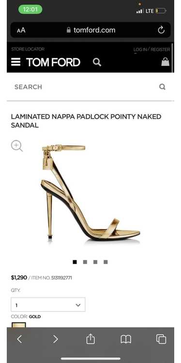 Tom Ford TOM FORD Padlock Heel GOLD - image 1