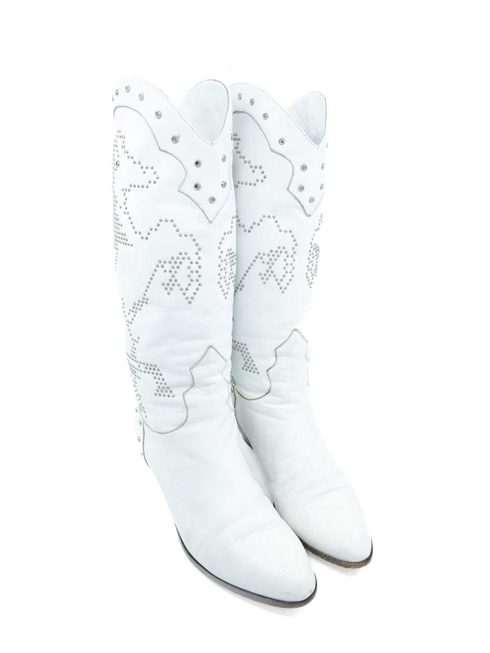 Studded Leather Western Boots - image 4