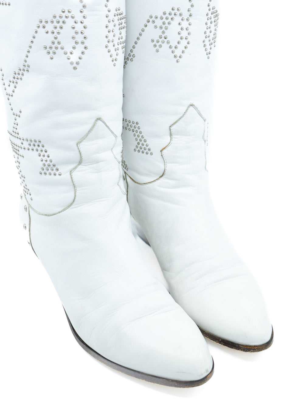 Studded Leather Western Boots - image 5