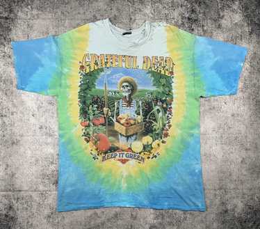 Music Vintage Tie Dye Grateful Dead Keep It Green Tee Shirt 1998 Size Medium