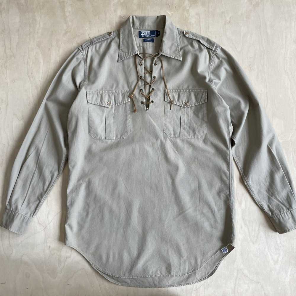 Polo Ralph Lauren × Vintage Tie Front Lace Shirt … - image 1