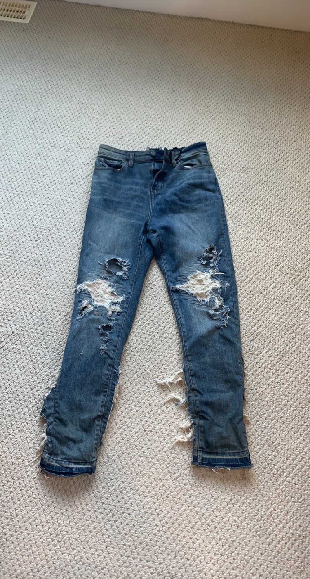 Val Kristopher Val Kristopher Shredded Denim - image 1