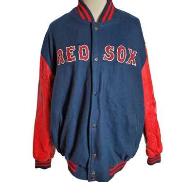 Vintage 90s MLB Boston Red Sox Baseball Jacket by Majestic All Logo &  Letter Stitched Fits like XL