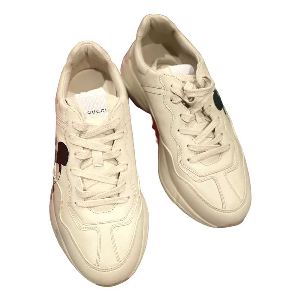 Gucci Rhyton leather trainers - image 1