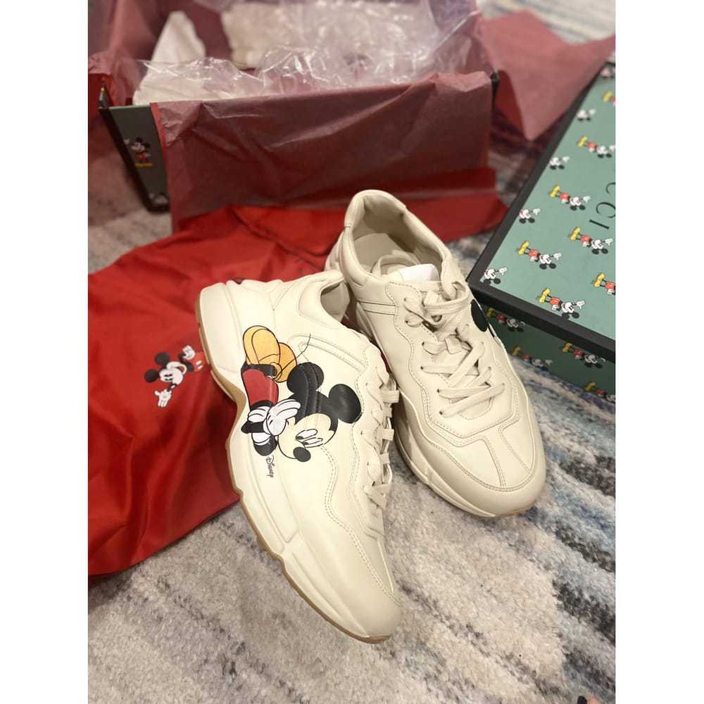 Gucci Rhyton leather trainers - image 2