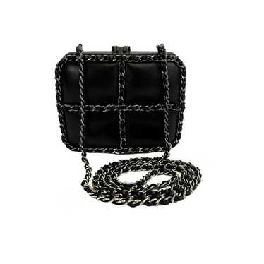 CHANEL Quilted Chain Around Pouch Black 1297465
