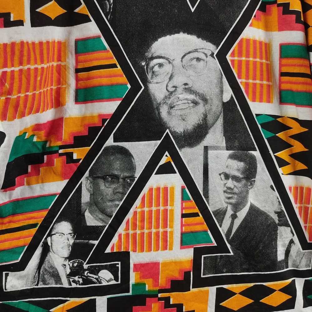 Malcolm X × Rap Tees × Vintage 90's Malcolm X All… - image 4