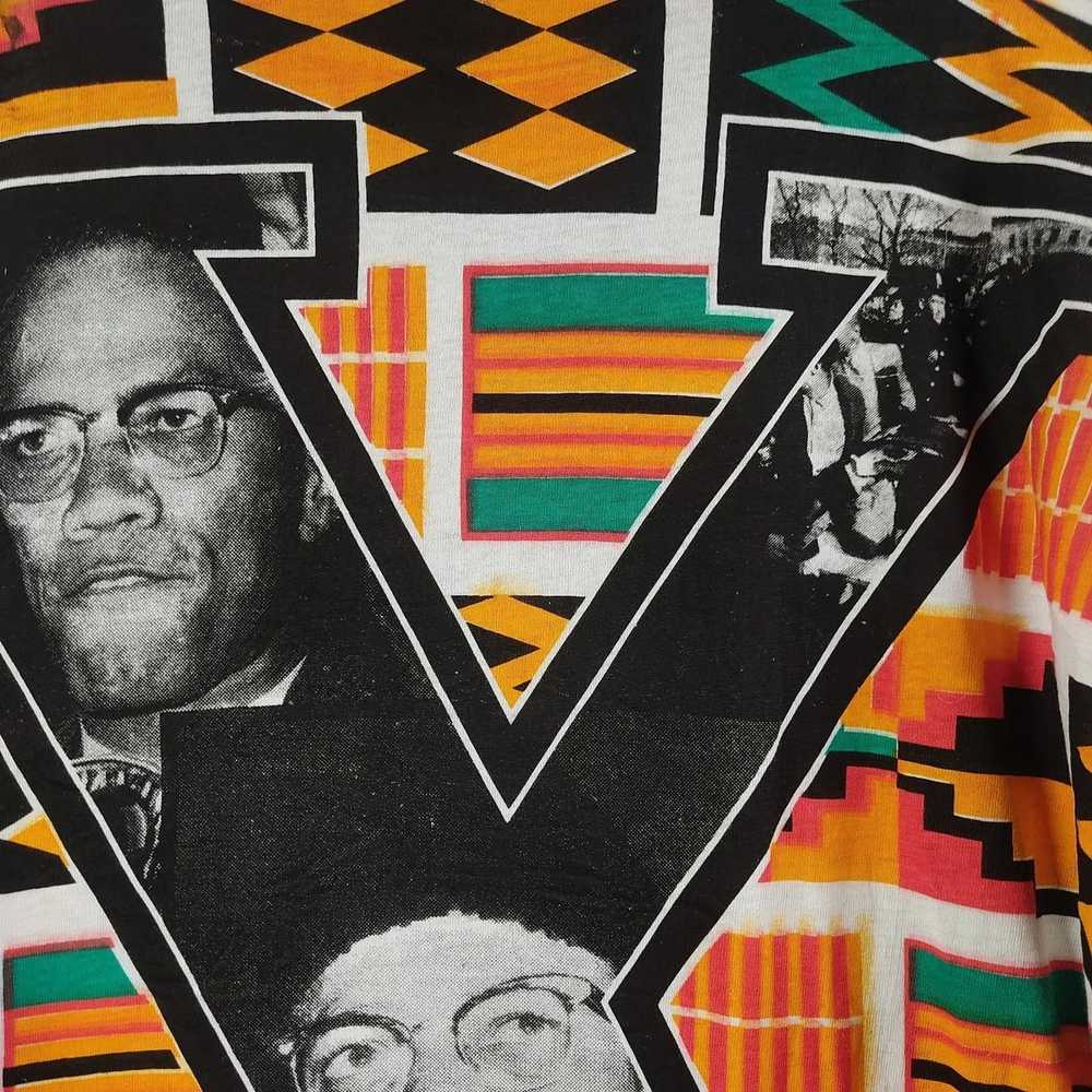 Malcolm X × Rap Tees × Vintage 90's Malcolm X All… - image 5