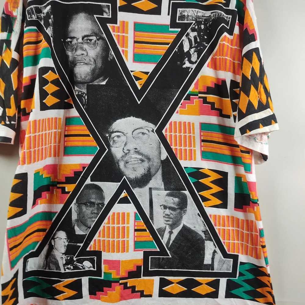 Malcolm X × Rap Tees × Vintage 90's Malcolm X All… - image 8