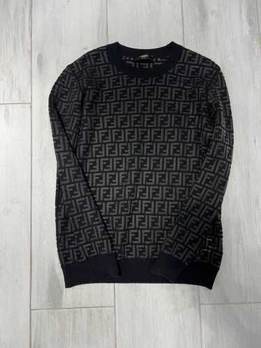 Fendi Fendi Sweater in black nylon and wool