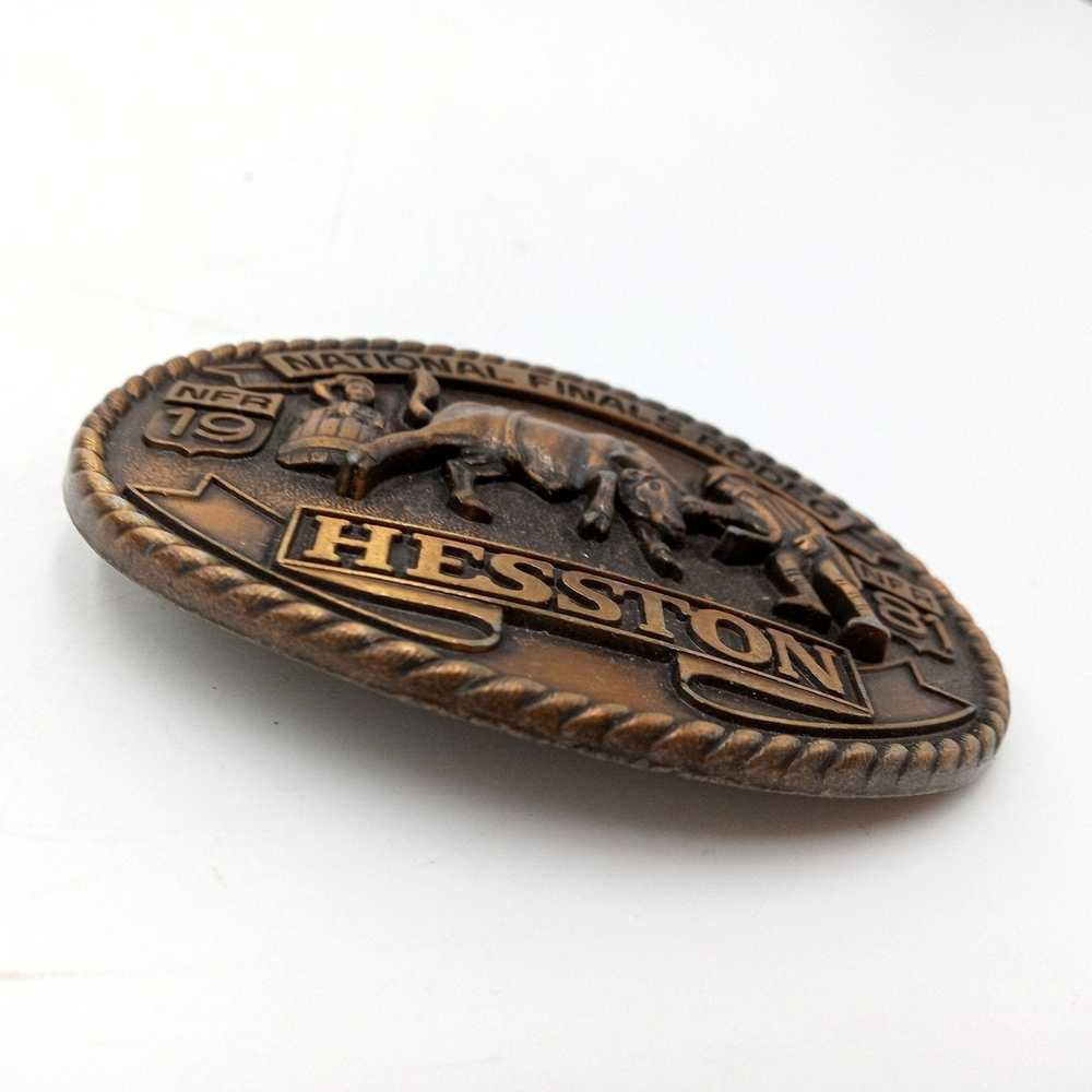 Unkwn National Finals Rodeo Belt Buckle Vintage 1… - image 3