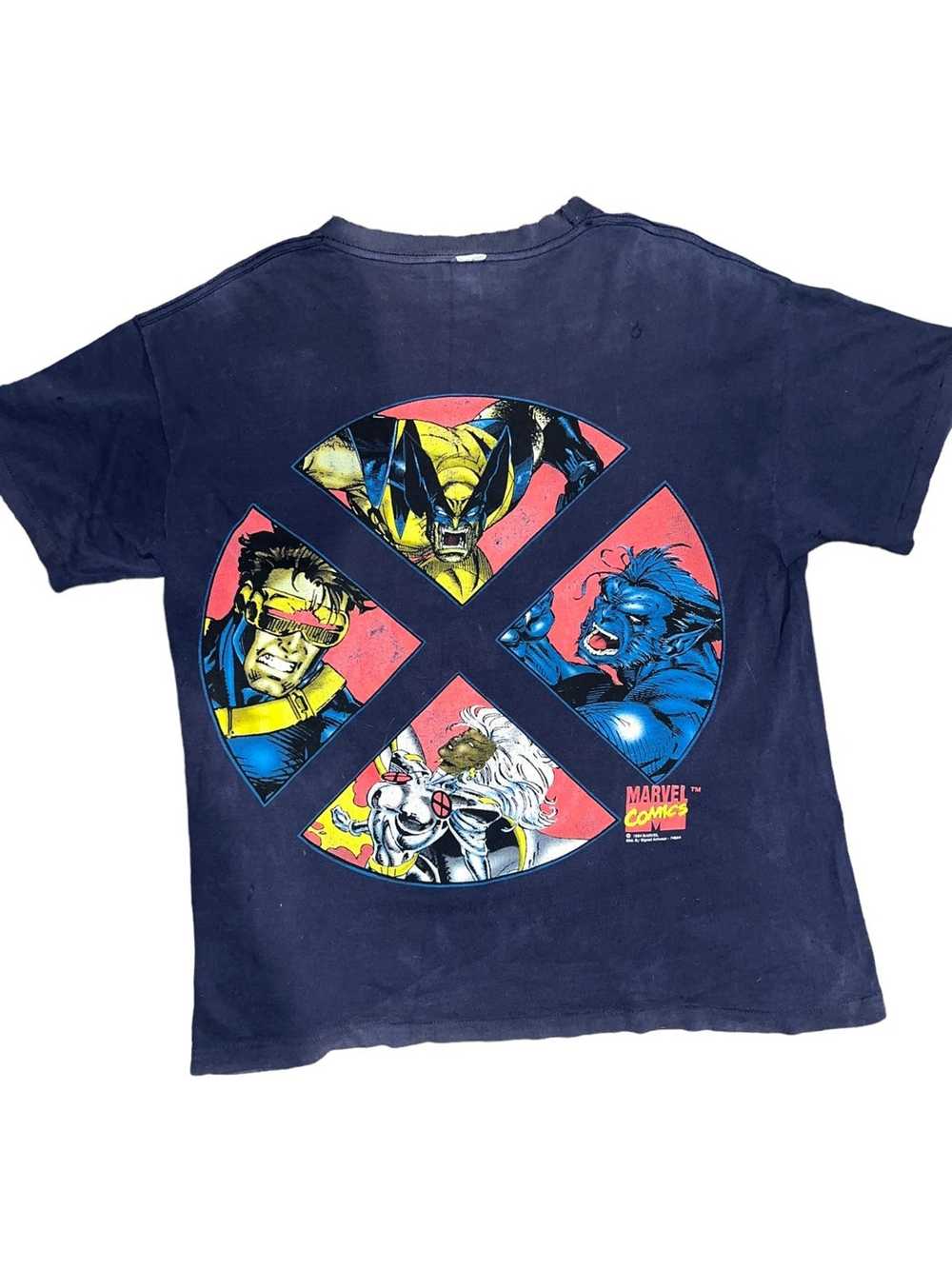 Vintage Vintage X-men shirt signal navy rare comi… - image 1