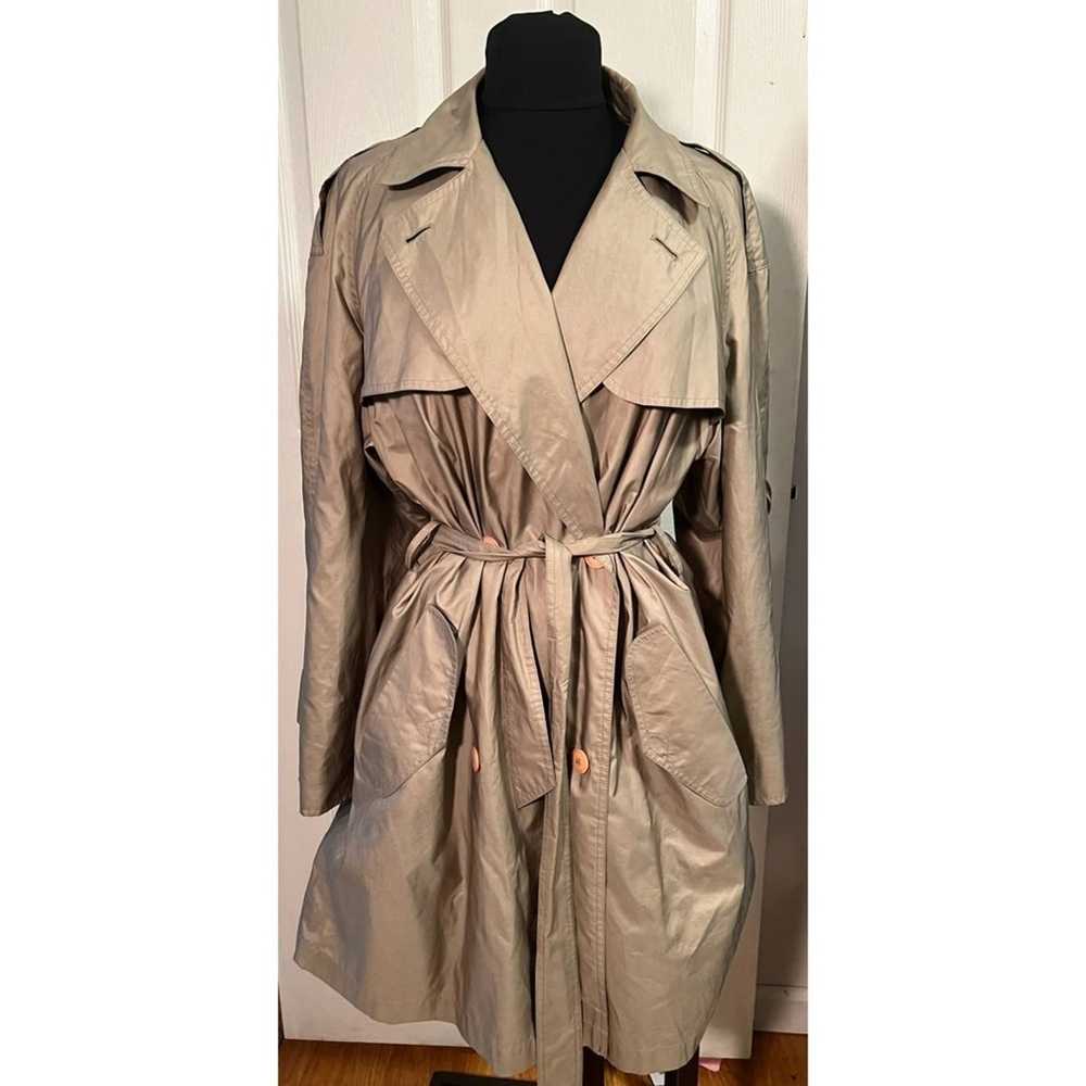 Sanyo Sanyo Khaki Tan Belted Knee Length Raincoat… - image 1