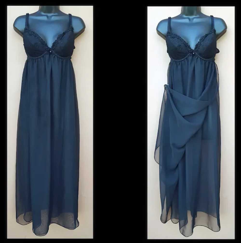 Vintage Nightgown Ankle Length Black Beauty Mediu… - image 2