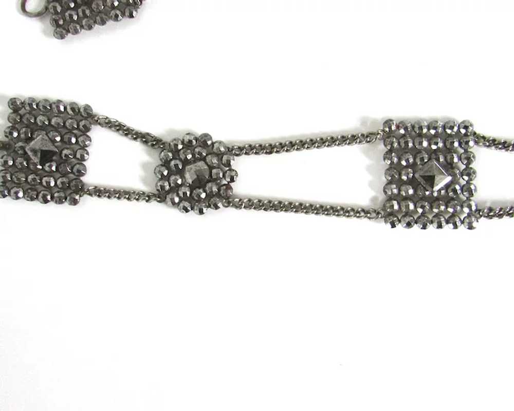 Rare Victorian Cut Steel Chain Belt - image 4