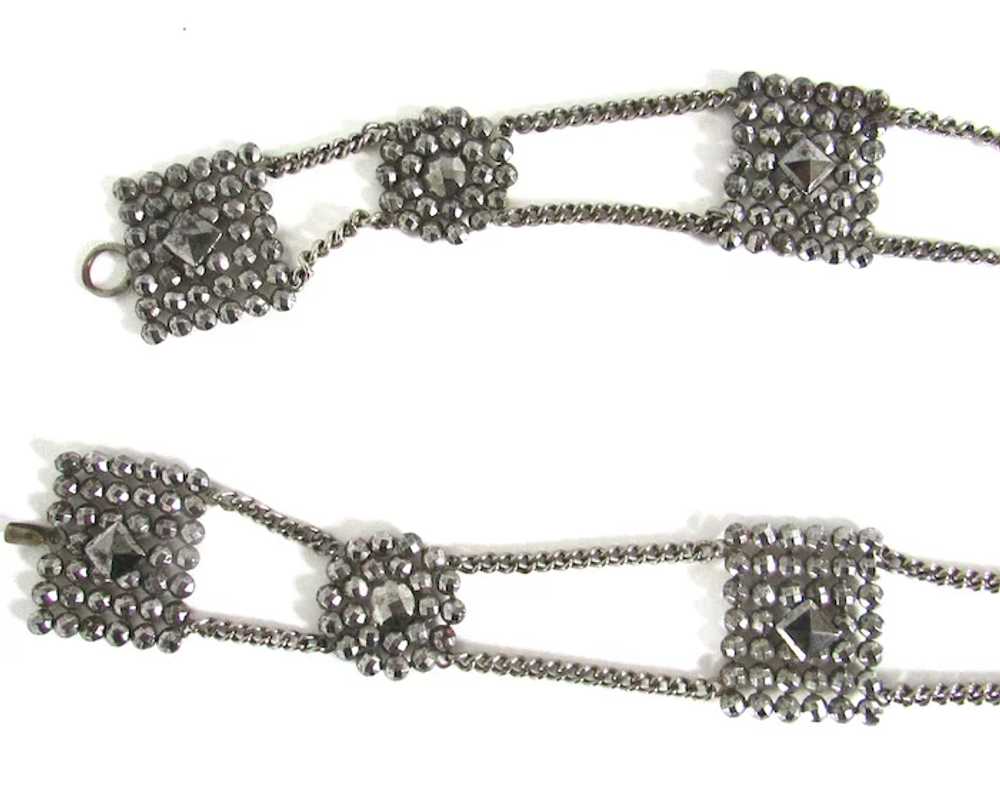 Rare Victorian Cut Steel Chain Belt - image 5