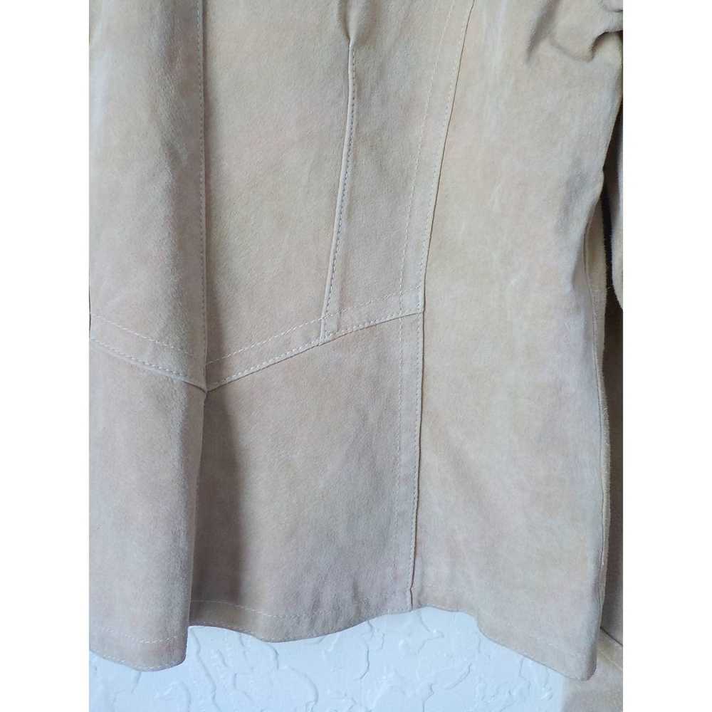 AMI Vintage AMI Beige Suede Leather Jacket Zip We… - image 8