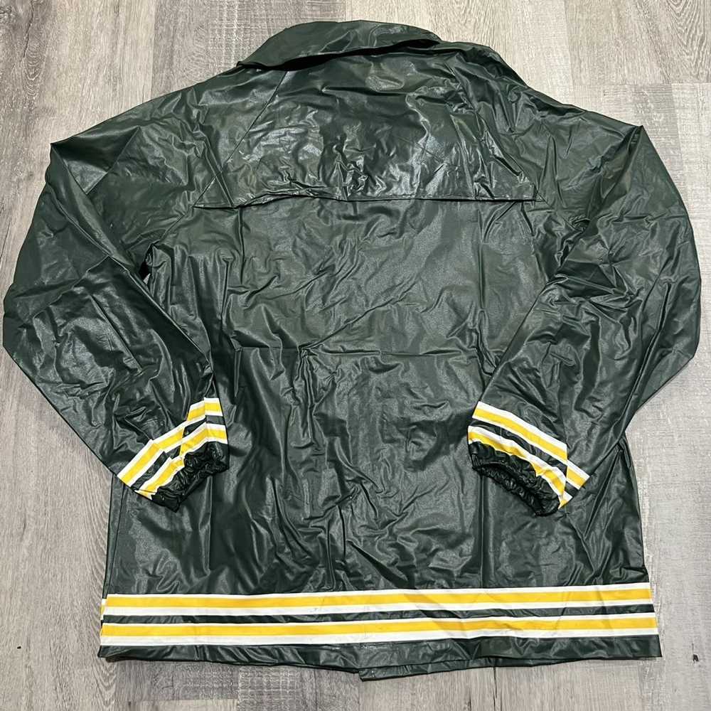 Vintage VTG Oakland Athletics Green Rain Snap But… - image 2