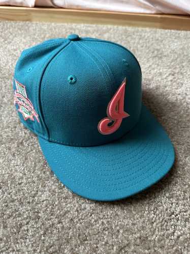 New Era Cleveland Indians Youth Fitted Hat MLB On Field Kids 2 Tone Boys Cap