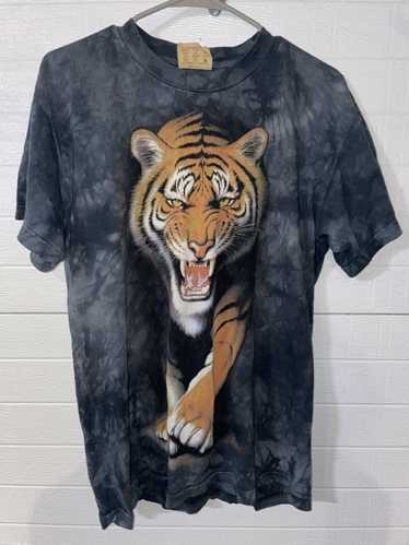 Vintage The Mountain Tiger T-Shirt Size M 90s Made USA Animal Print Graphic  NWF