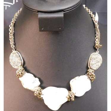 Other Howlite And Druzy Statement Necklace - image 1