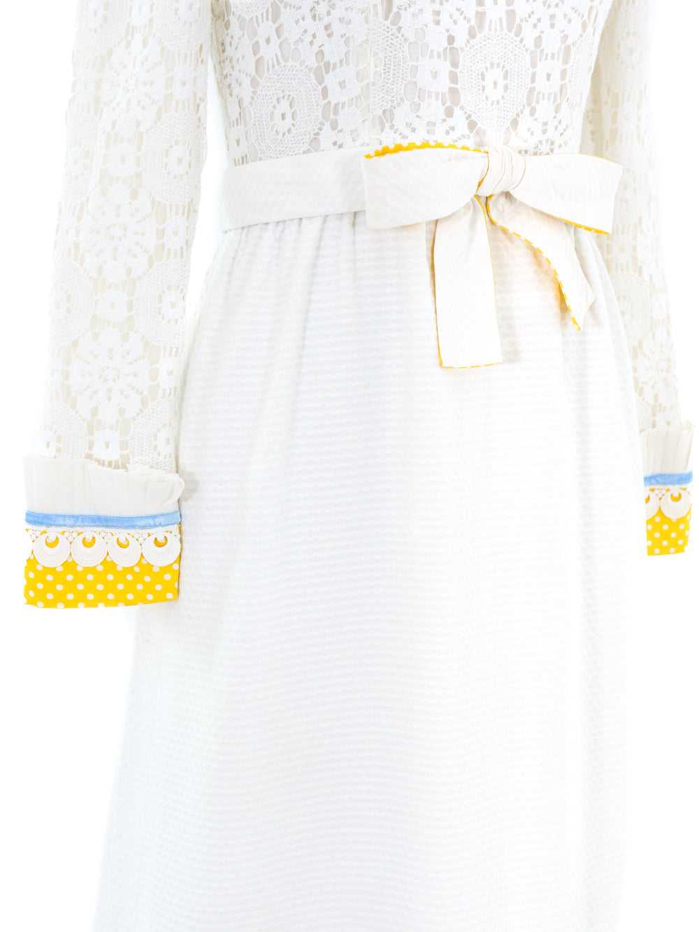 1970's Malcolm Starr Tiered Lace Dress - image 5