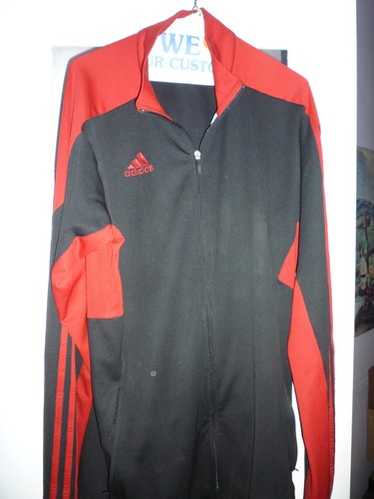 00s adidas track jacket red×black size L Vintage Black/Red ADIDAS Track Suit Jacket Made In USA Full
