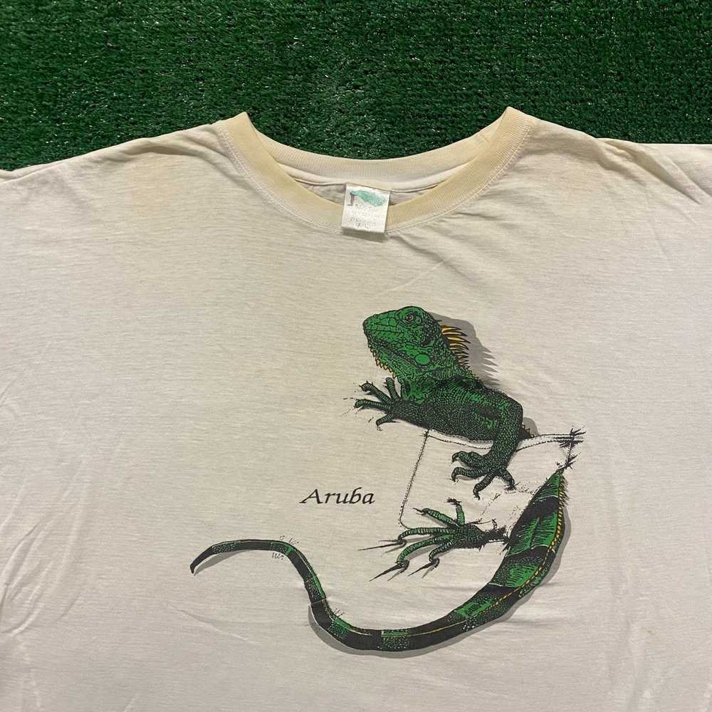 Animal Tee × Made In Usa × Vintage Aruba Lizard V… - image 2