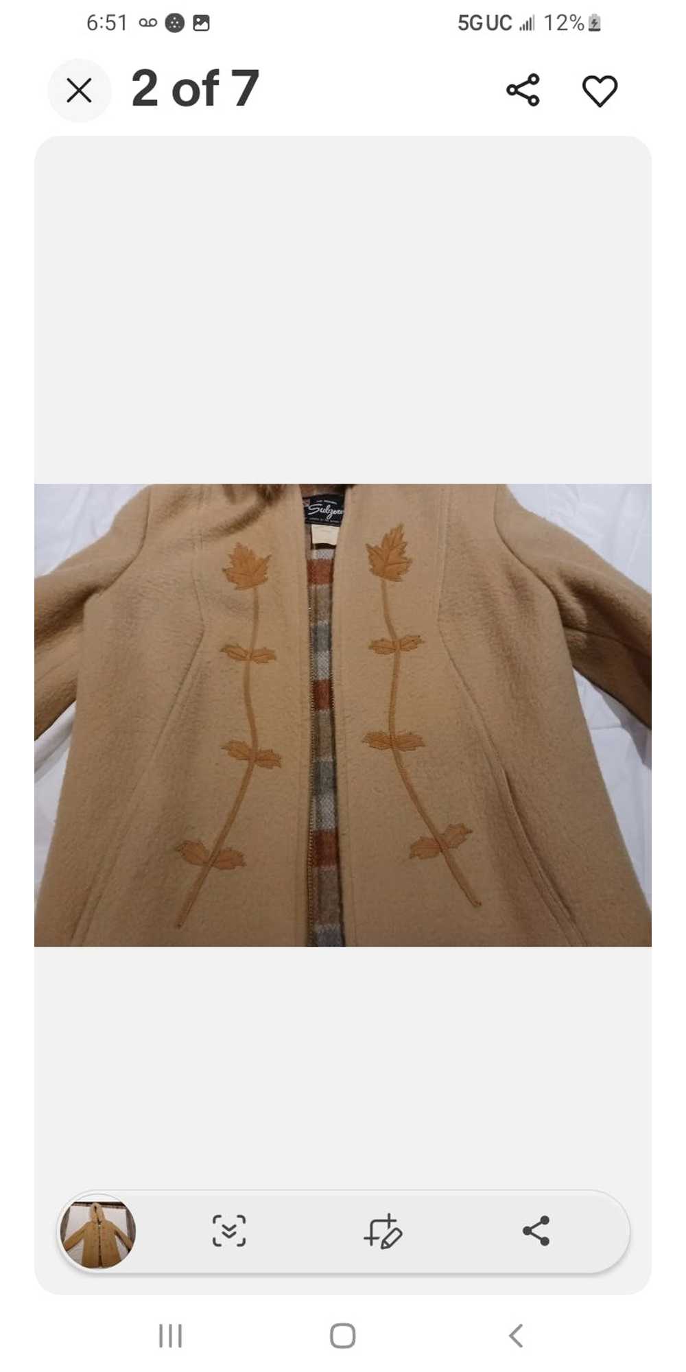 Sub Zero Vintage womens Wool Parka XL brown Real … - image 7