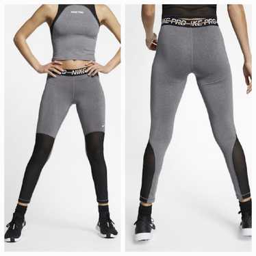 Nike Pro High Rise 7/8 Leggings Women's Black Red DA0570-010 Gym X