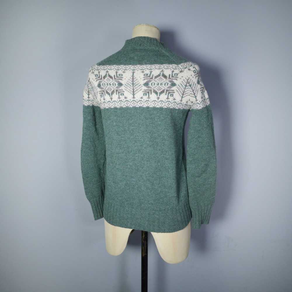 FOREST GREEN FAIRISLE SCOTTISH WOOL CARDIGAN BY P… - image 7